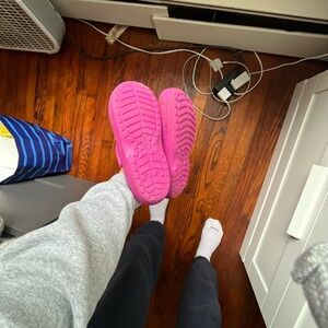 pink crocs